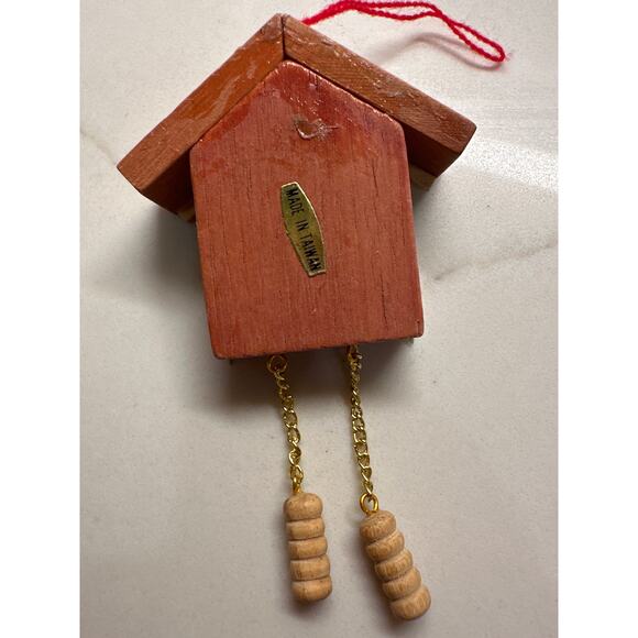 Vintage Cuckoo Clock Wood Ornament - Picture 7 of 8